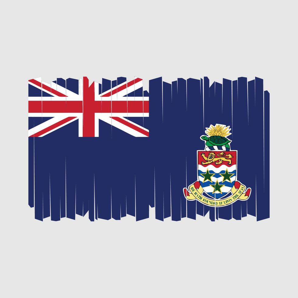 Cayman Islands Flag Brush Vector