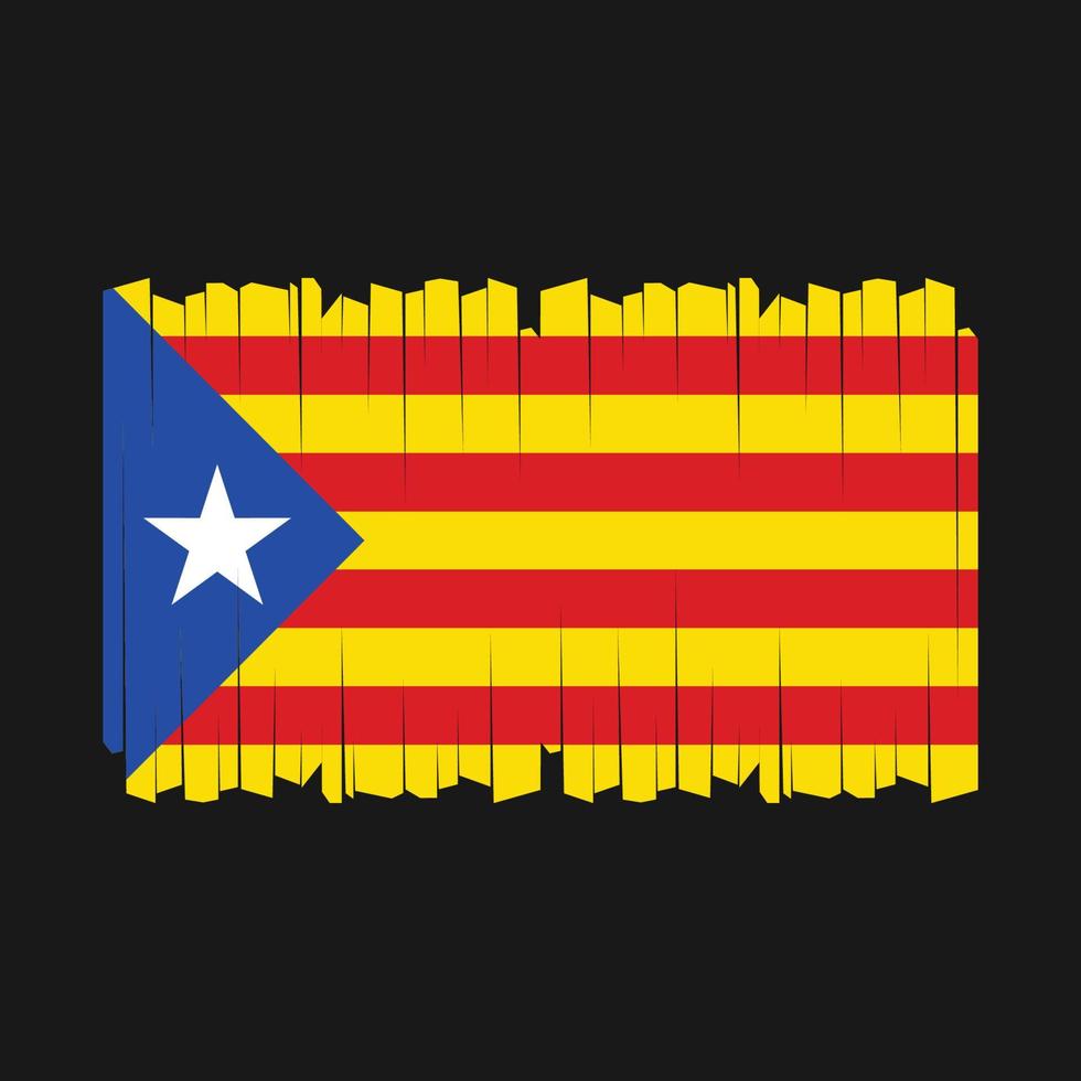 Catalonia Flag Brush Vector