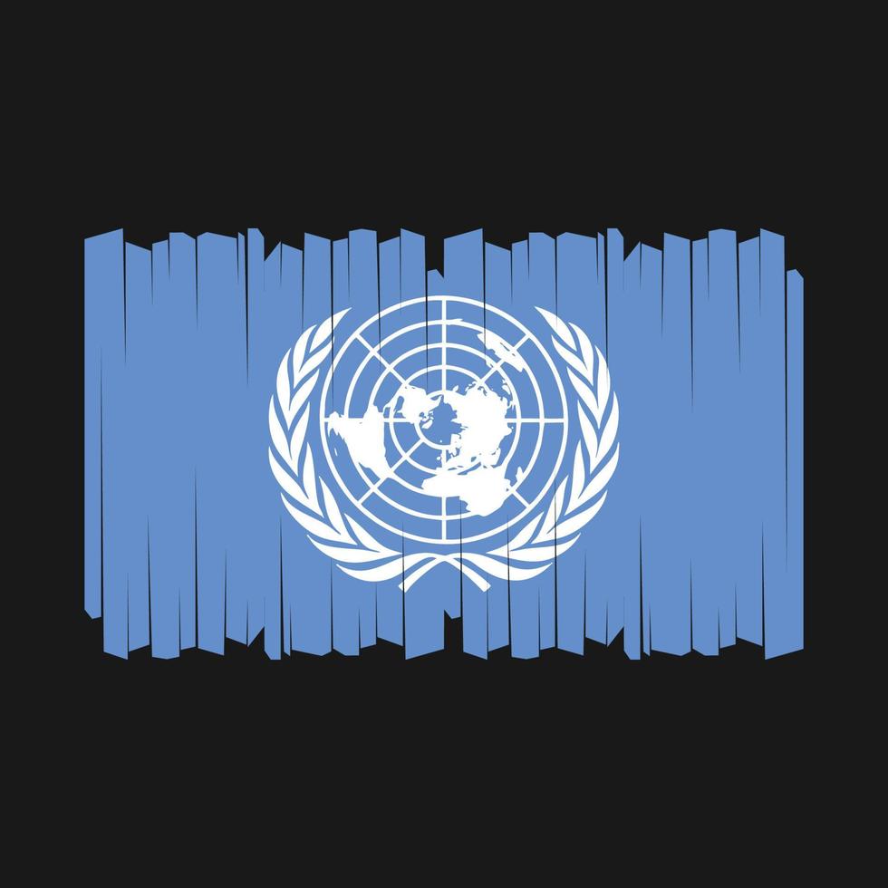 United Nations Flag Brush Vector