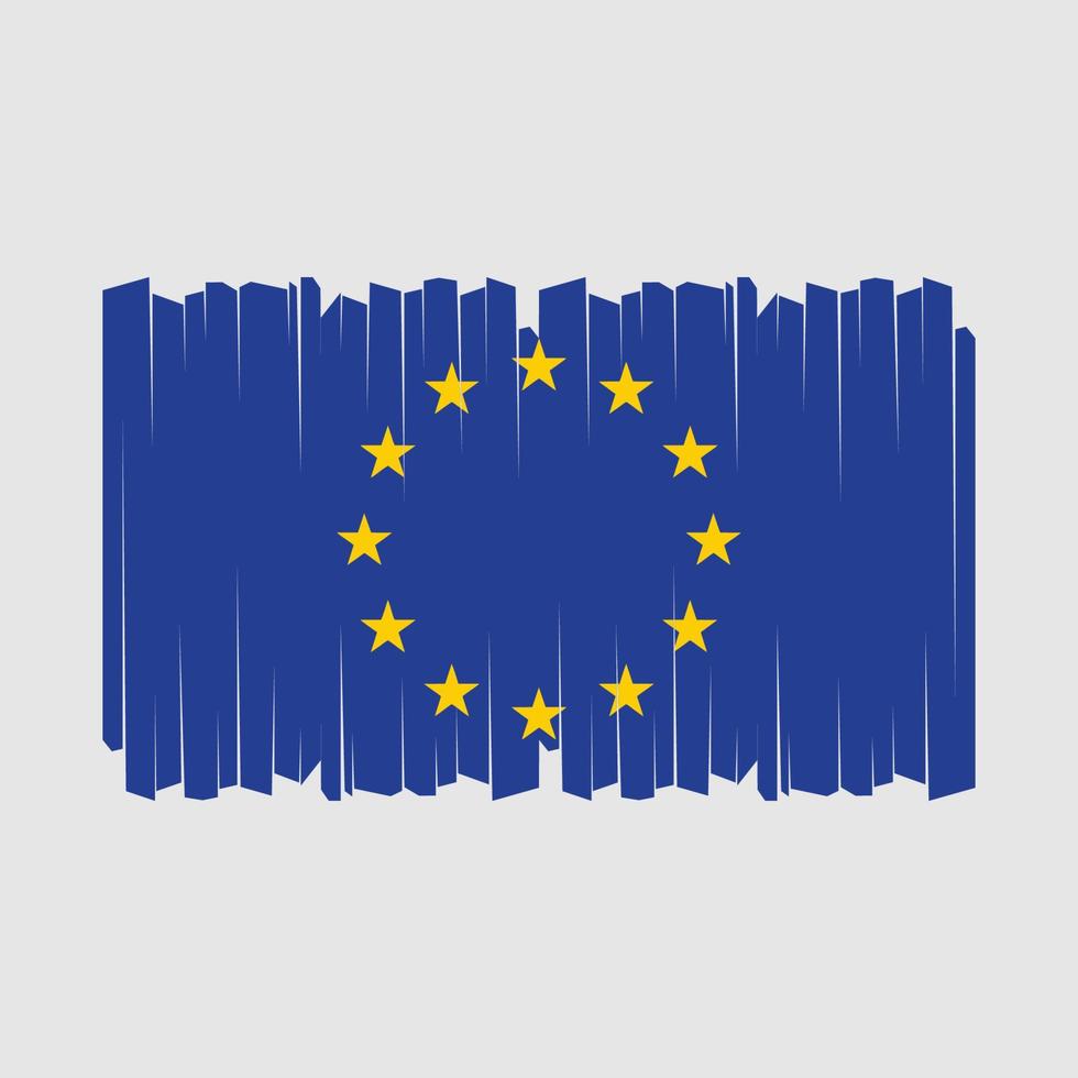 European Flag Brush Vector