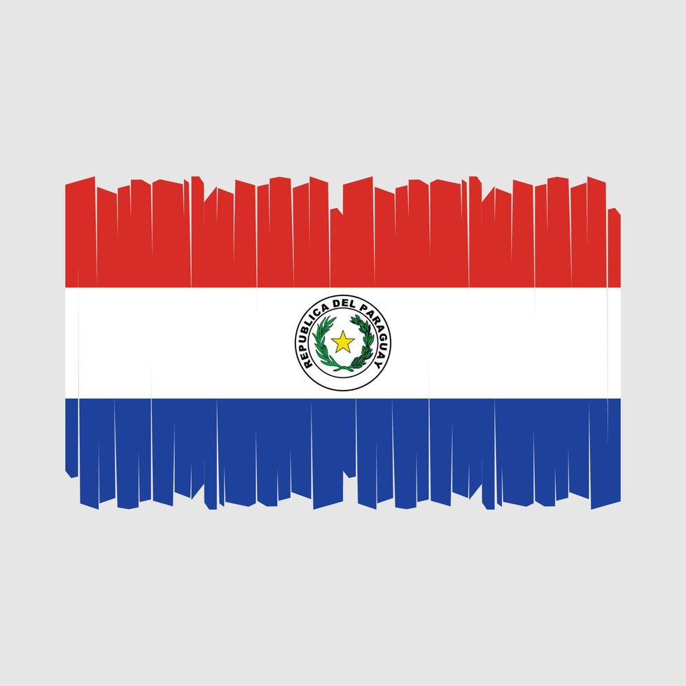 vector de pincel de bandera de paraguay