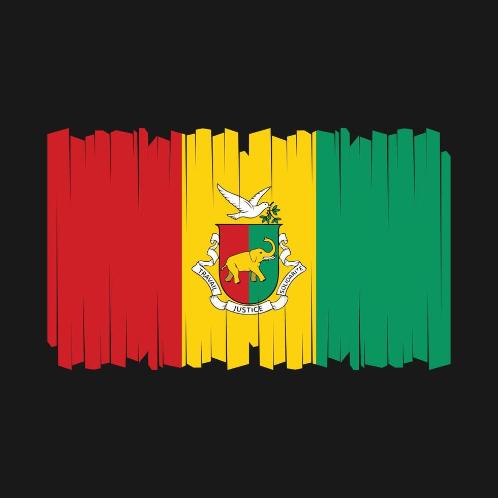 Guinea Flag Brush Vector