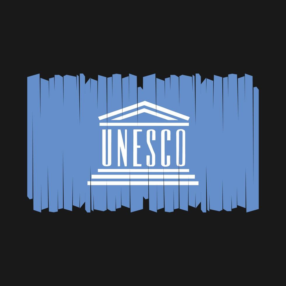 Unesco Flag Brush Vector