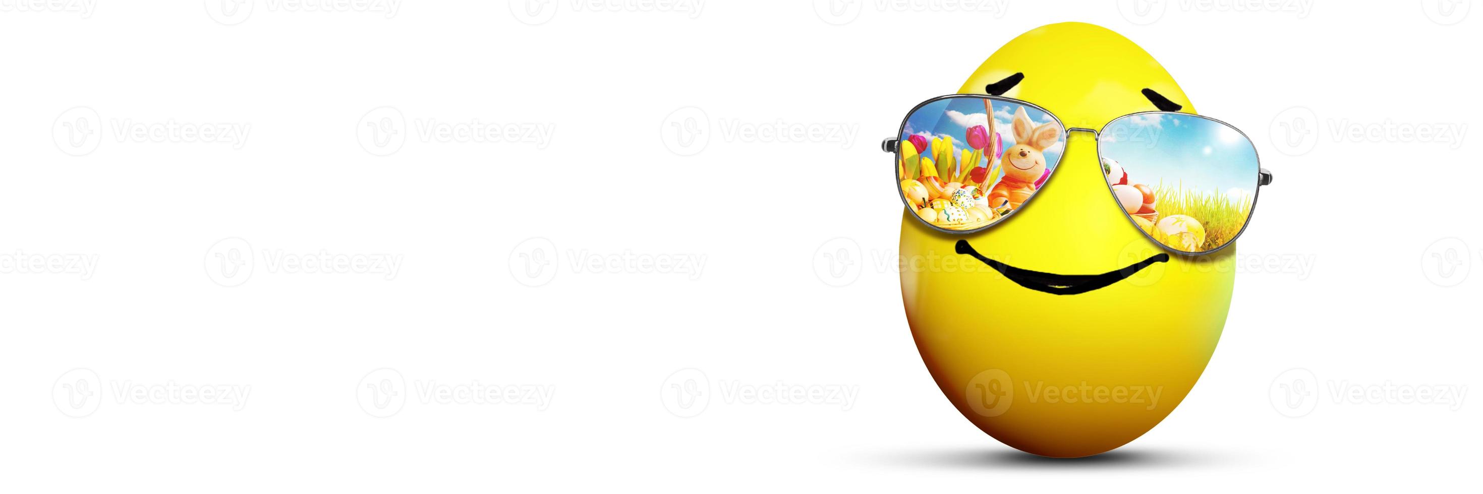 Beautiful Easter background with colorful Easter eggs photo