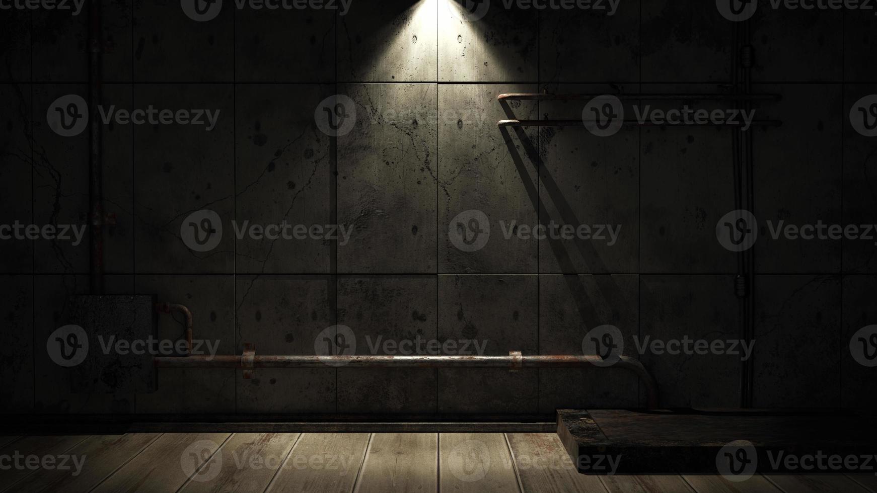 Grunge abstract room with urban metallic background. 3d rendering photo