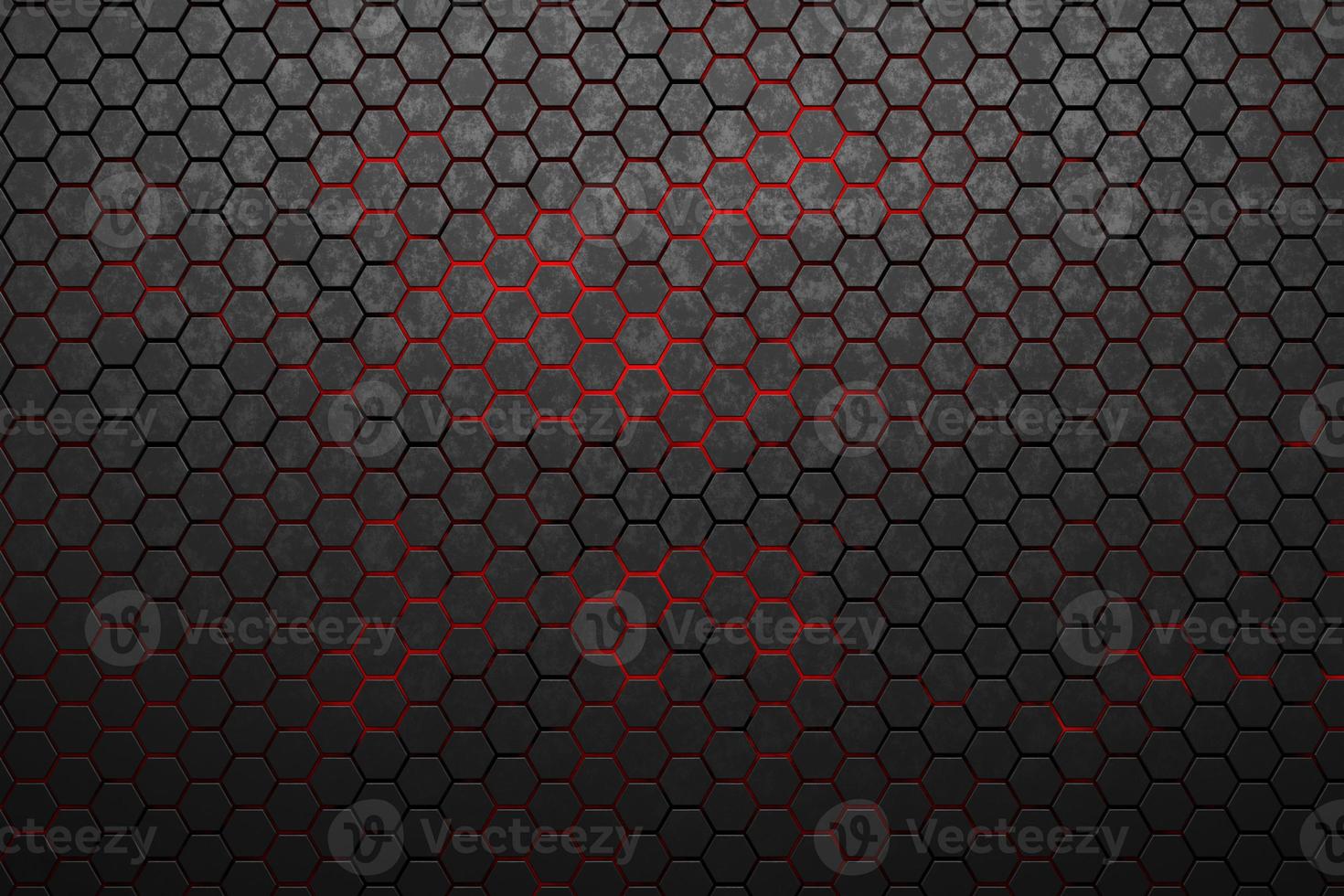 Futuristic and technological hexagonal background. 3d rendering photo