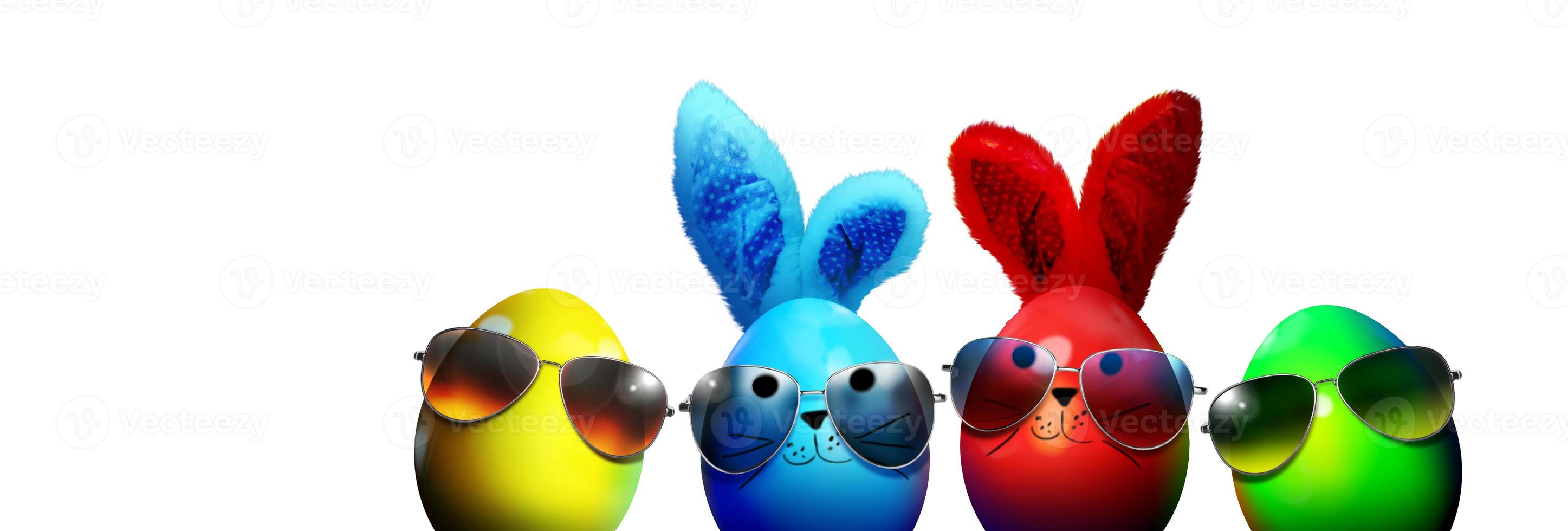 hermoso fondo de pascua con coloridos huevos de pascua foto