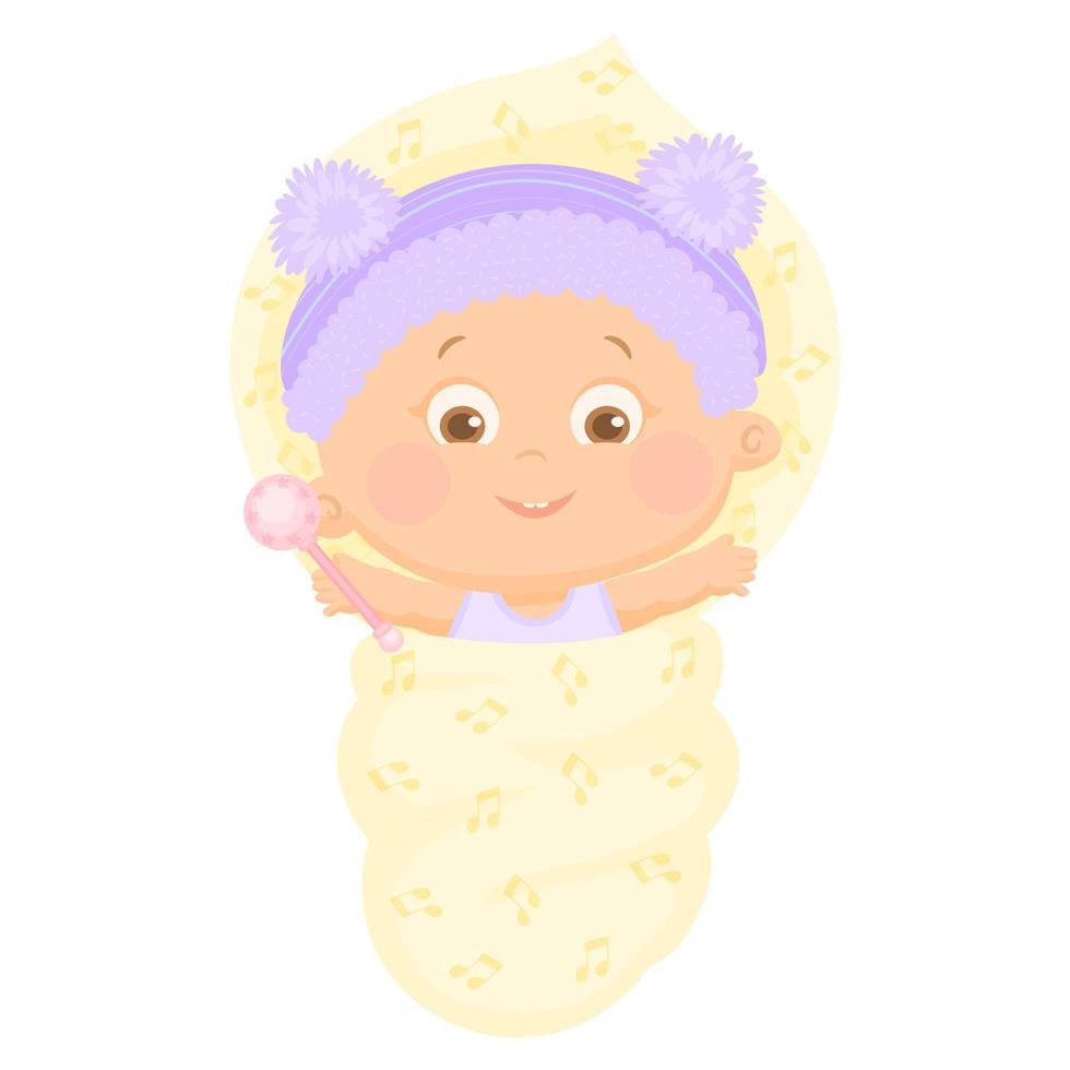 It's a girl poster for baby shower day vector illustration of newborn infant