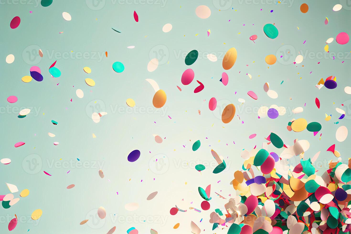 Party celebration background with confetti. . photo