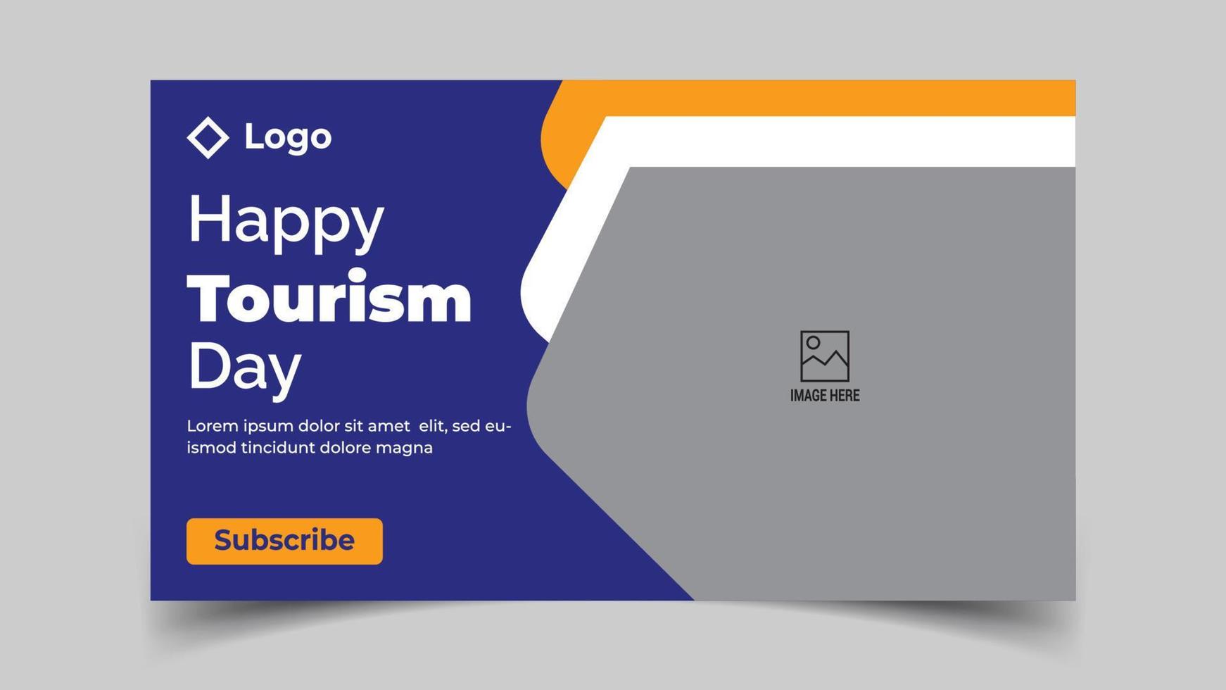 Travel or Torusim video thumbnail Design or web banner design vector