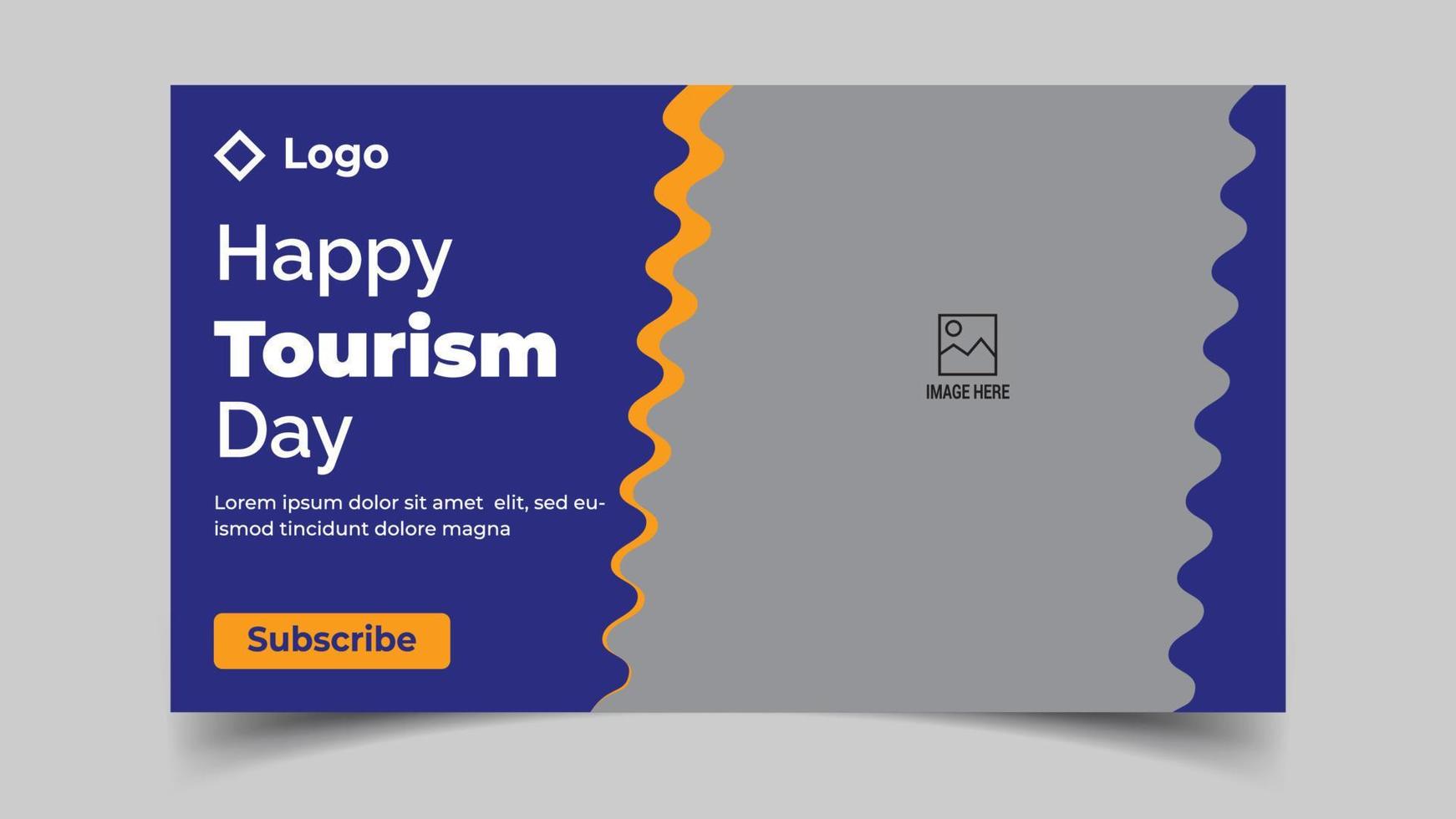 Travel or Torusim video thumbnail Design or web banner design vector