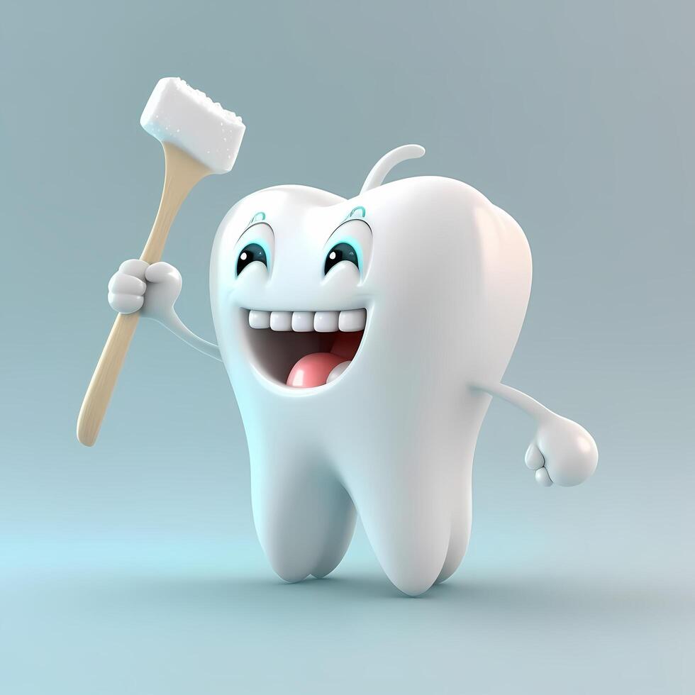 tooth happy character cute photo