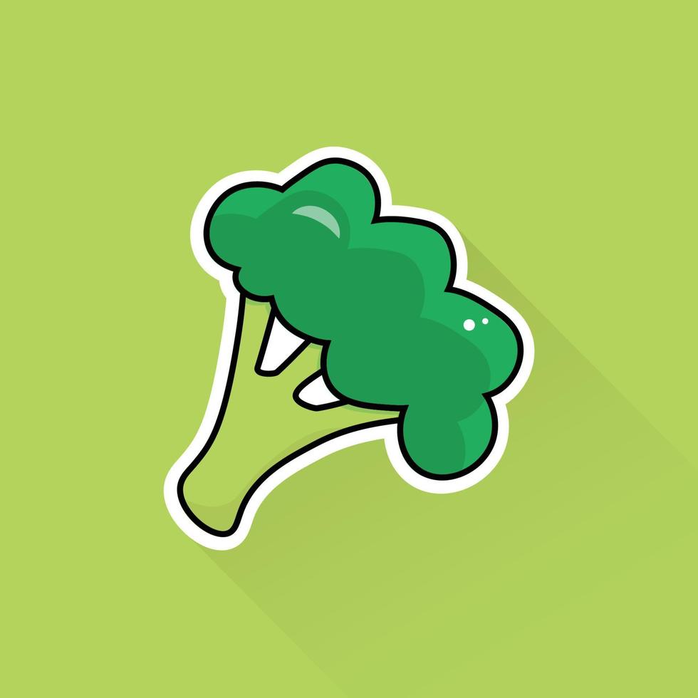 Illustration of Broccoli in Flat Design vector