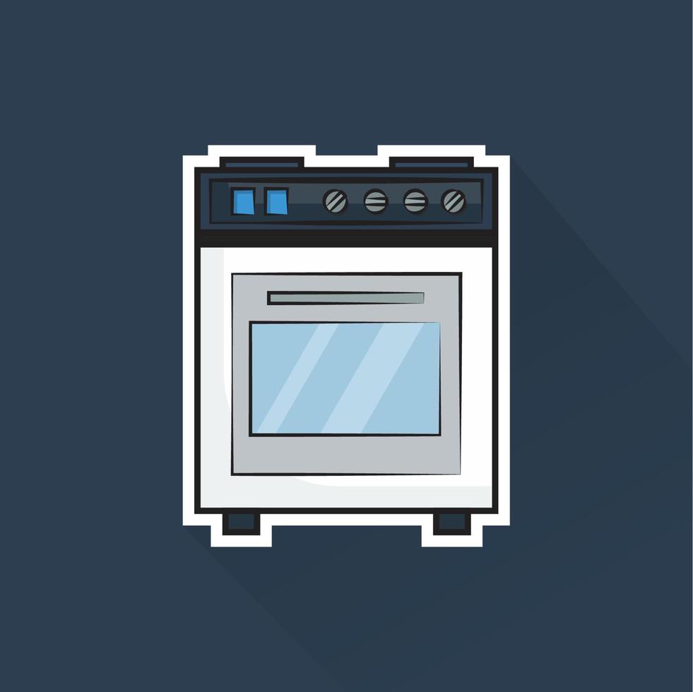 Illustration of Stove in Flat Design vector