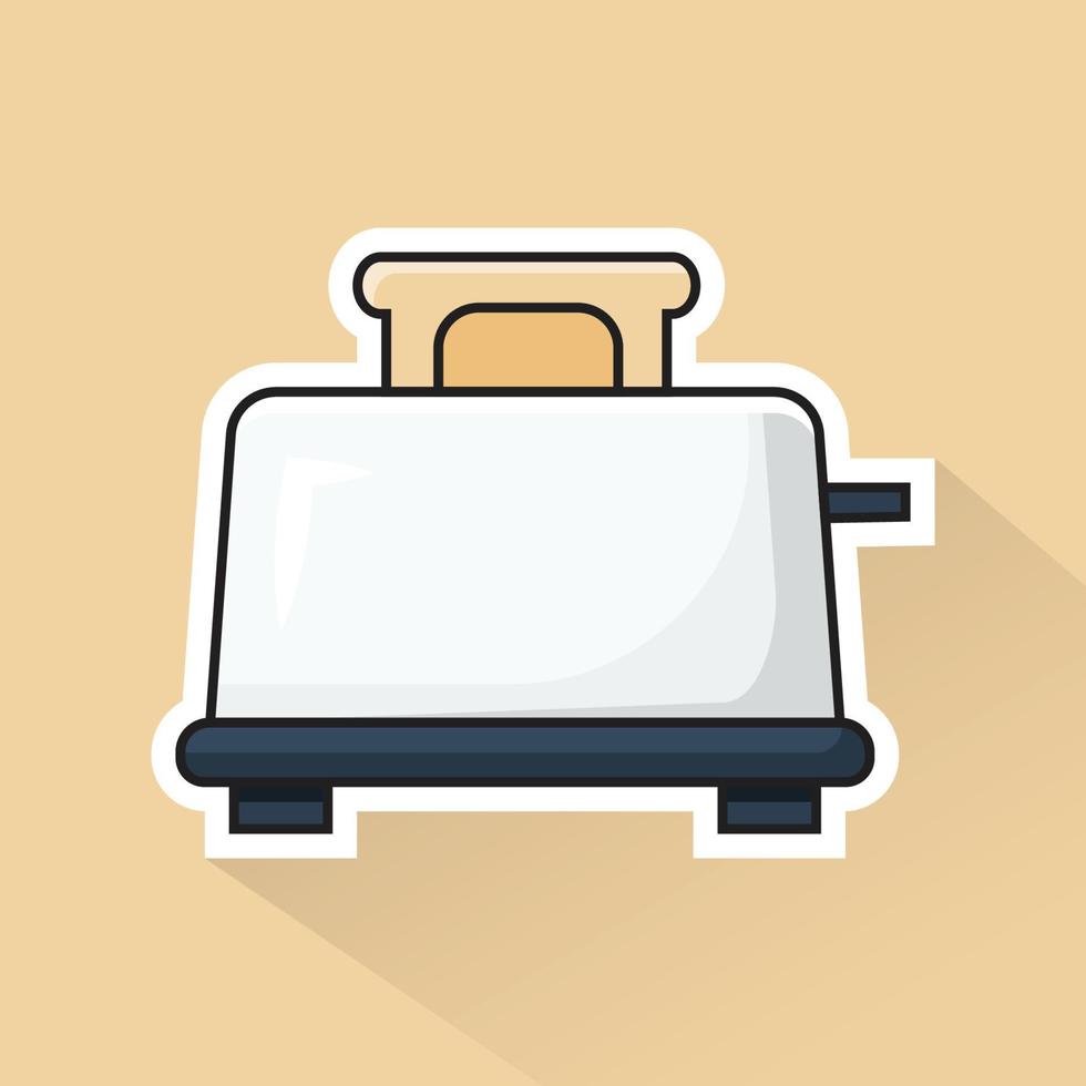 Illustration of Toaster in Flat Design vector