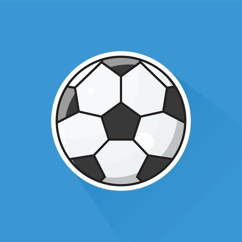 ilustración de fútbol pelota en plano diseño vector