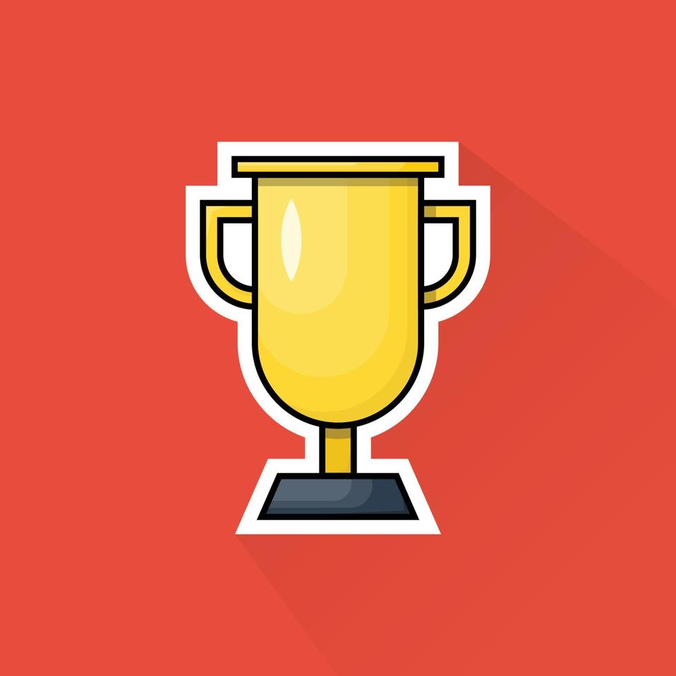 Illustration of Trophy in Flat Design vector