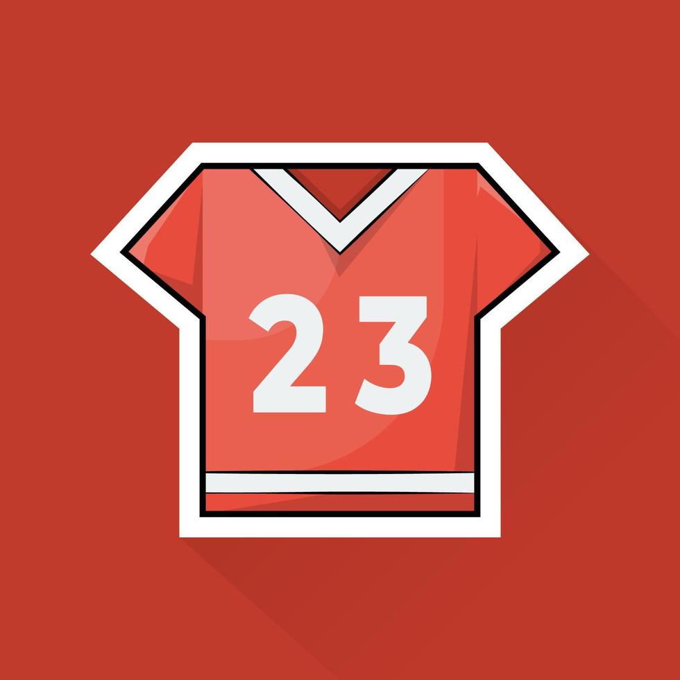 Illustration of Football Jersey in Flat Design vector