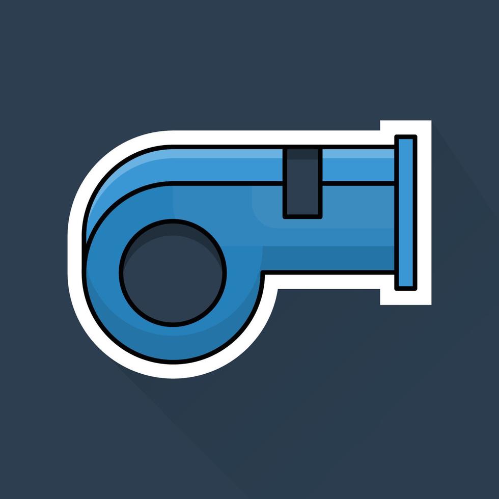 Illustration of Whistle in Flat Design vector
