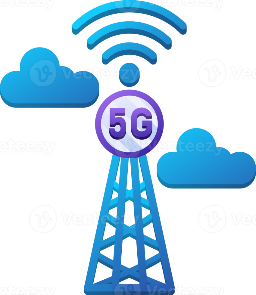 5g kabellos Netzwerk Technologie Symbol Element Illustration. png