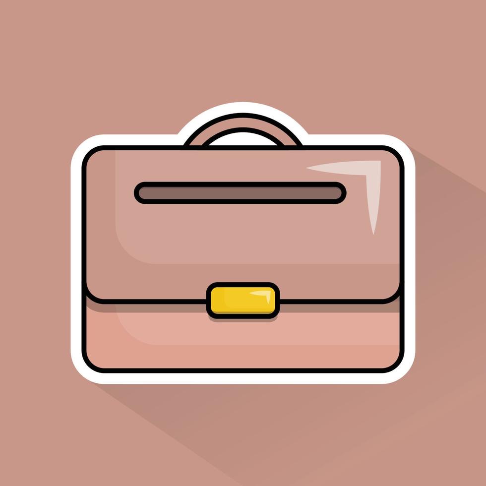 ilustración de maleta en plano diseño vector