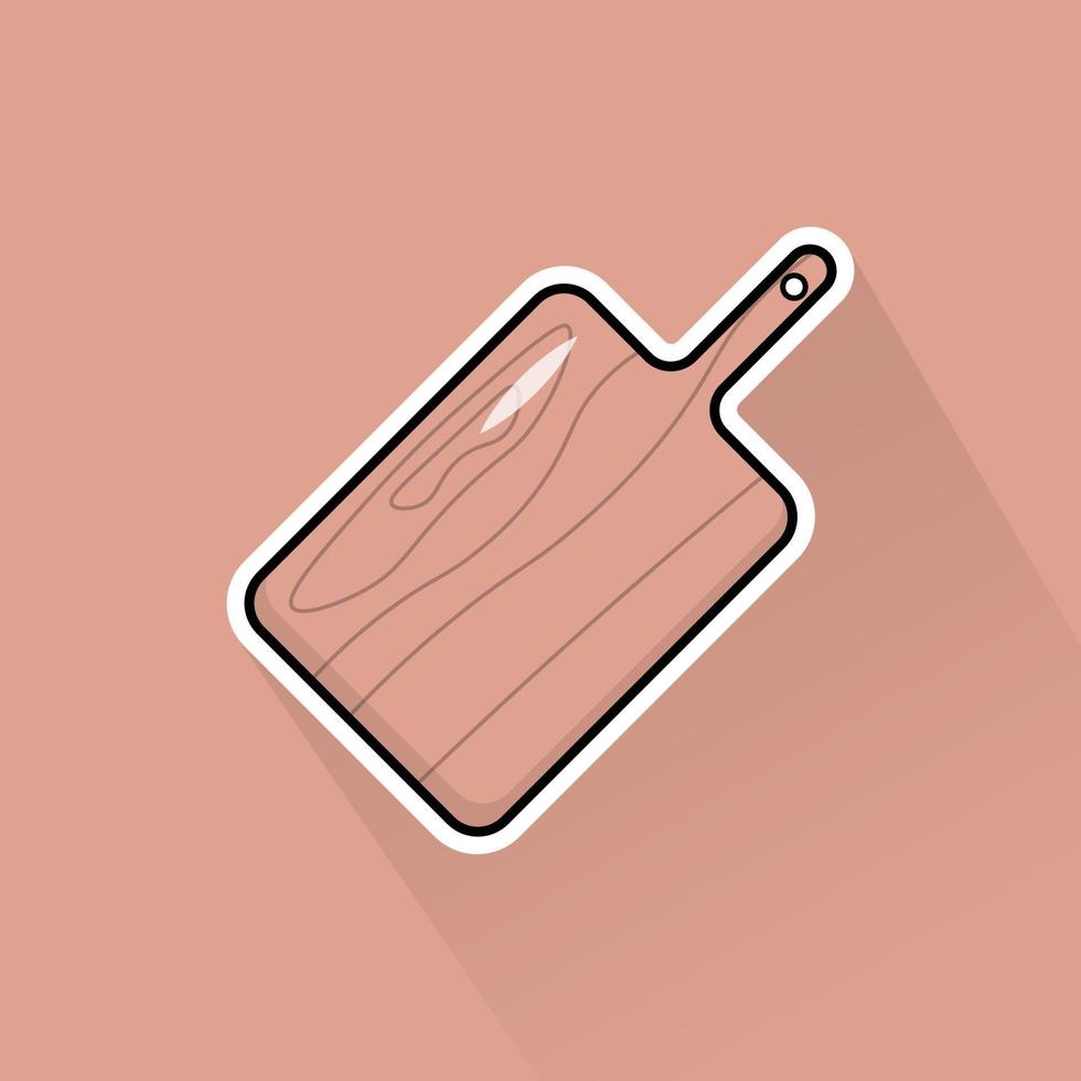 Illustration of Cutting Board in Flat Design vector