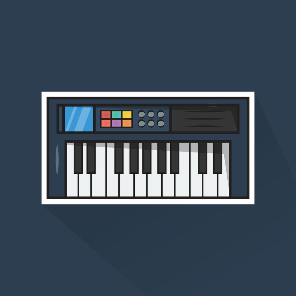 ilustración de teclado en plano diseño vector