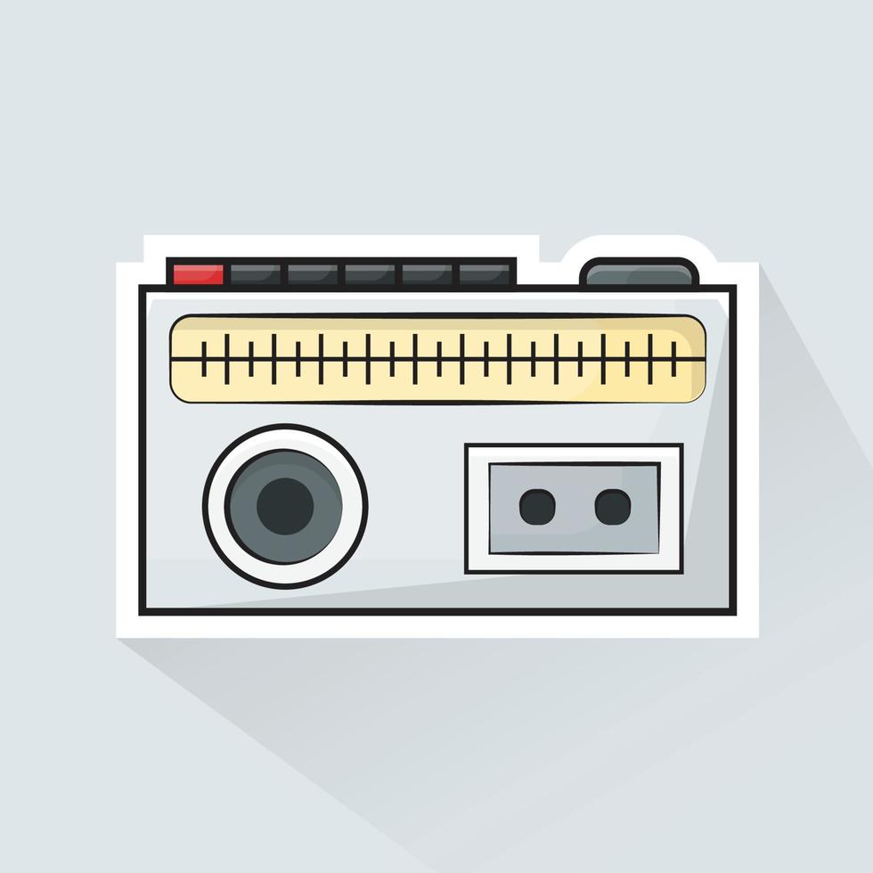 ilustración de radio en plano diseño vector