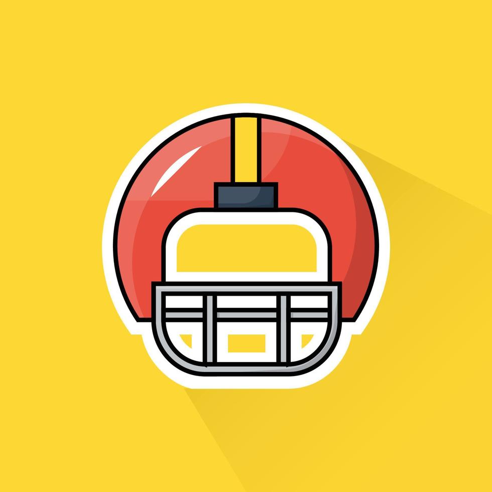 Illustration of Football Helmet in Flat Design vector