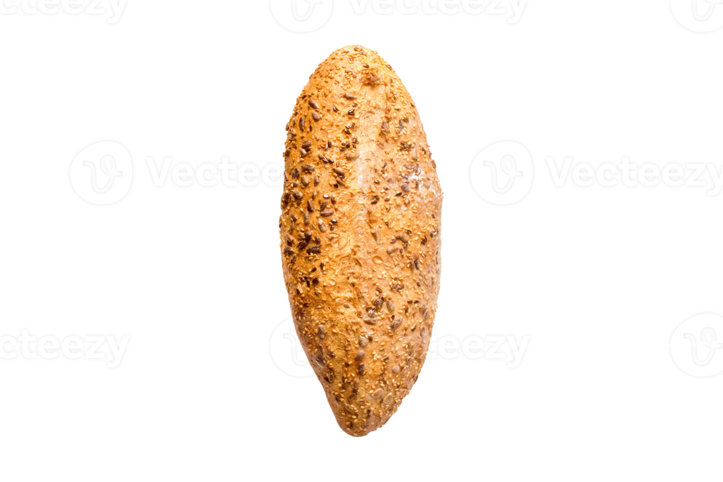 Bread with seeds isolated on a transparent background png