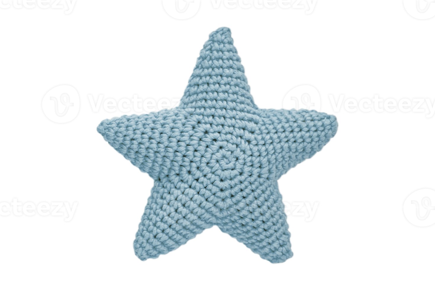 Blue star cushion isolated on a transparent background png