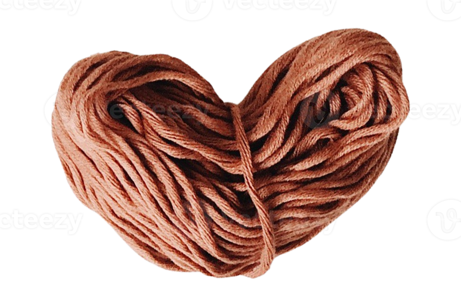 Brown yarn isolated on a transparent background png