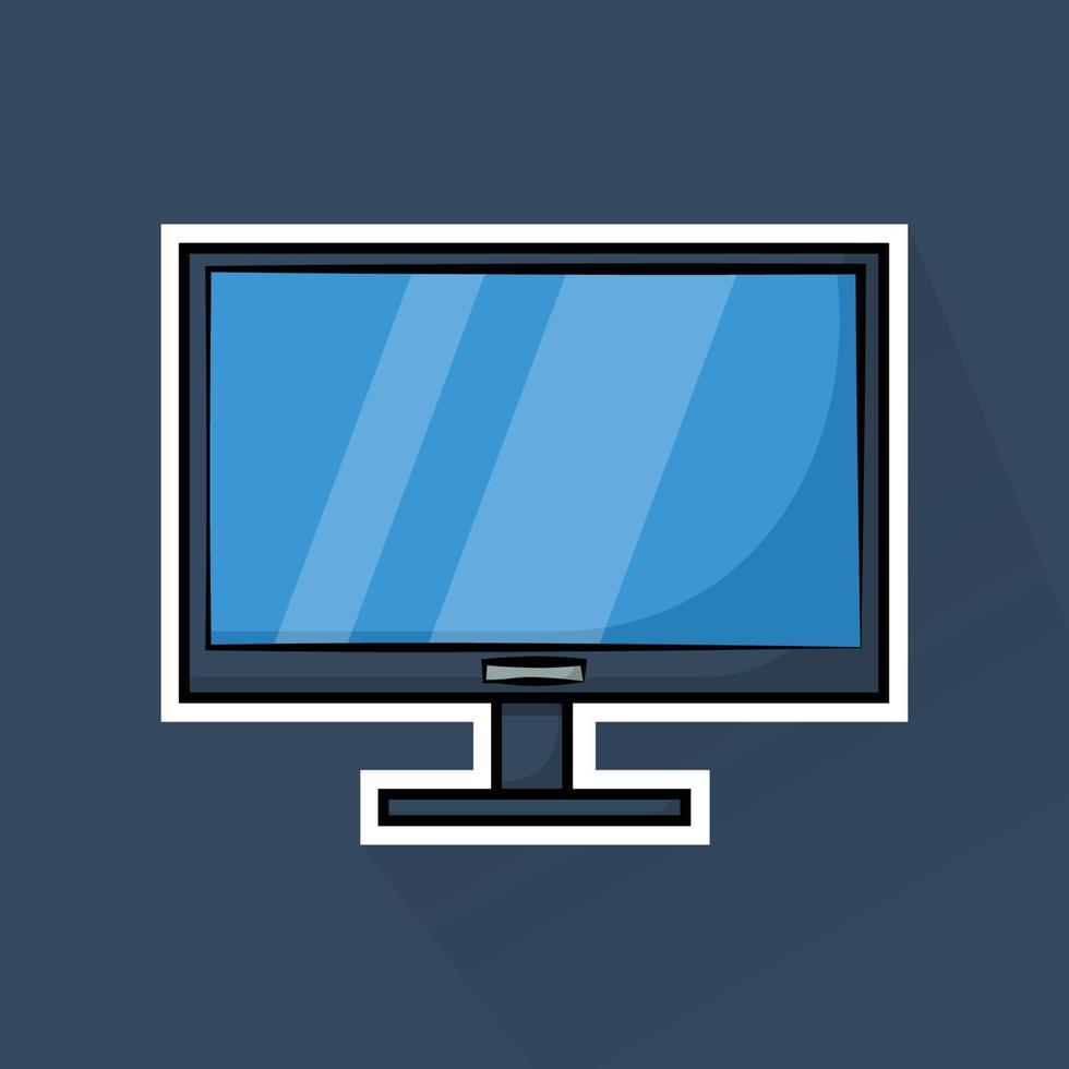 Illustration of Monitor in Flat Design vector