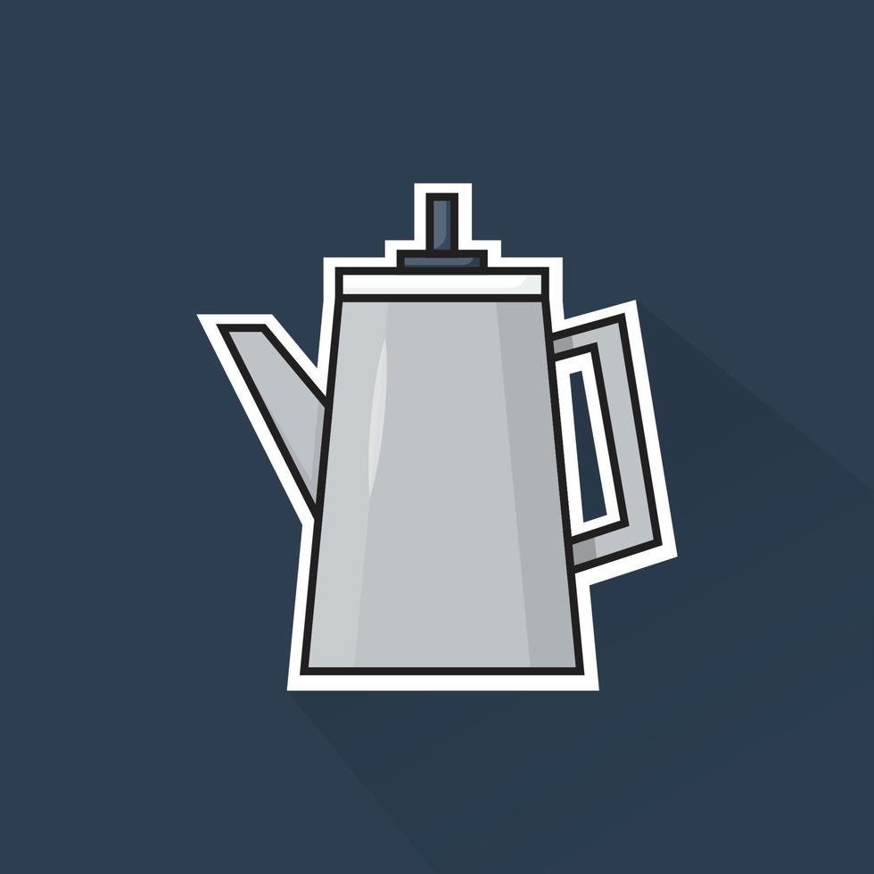 Illustration of Teapot in Flat Design vector