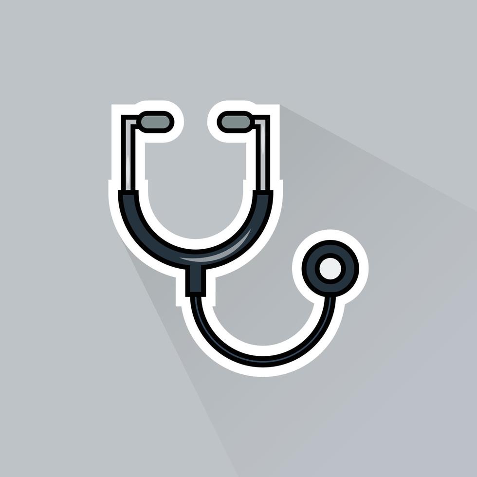 Illustration of Stethoscope in Flat Design vector