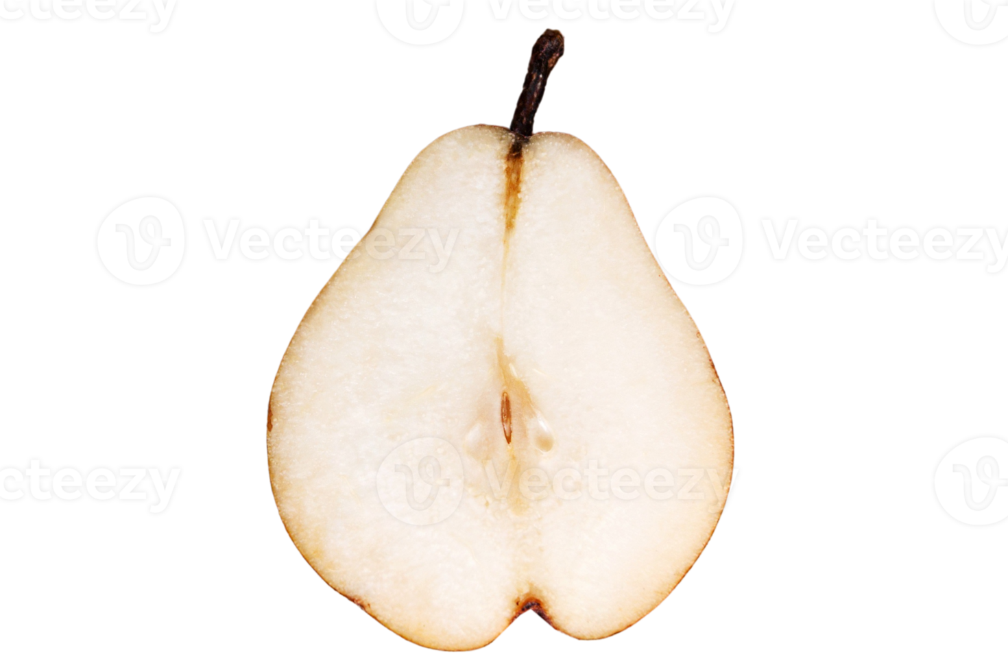 blanc poire tranche isolé sur une transparent Contexte png