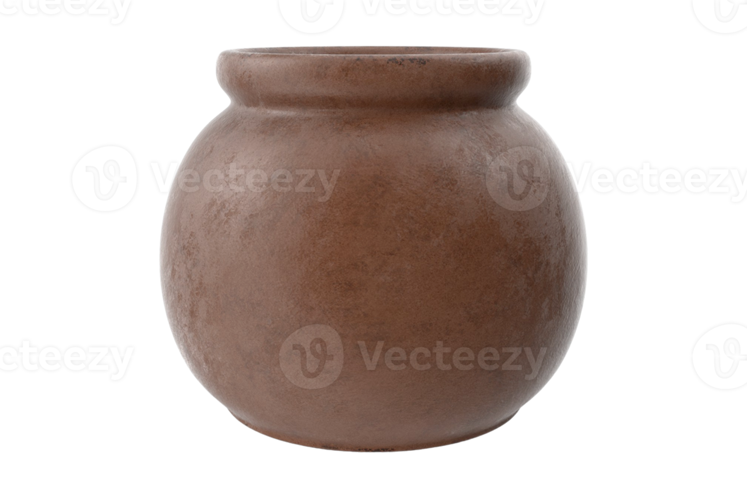 Brown vase isolated on a transparent background png