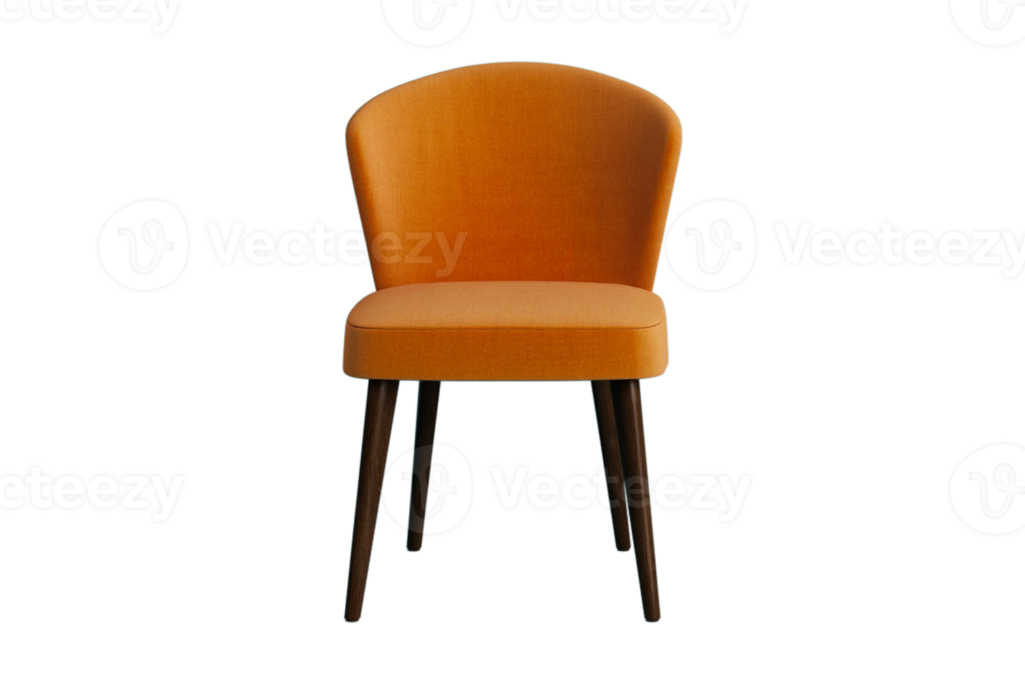 Ocker Stuhl isoliert auf ein transparent Hintergrund png