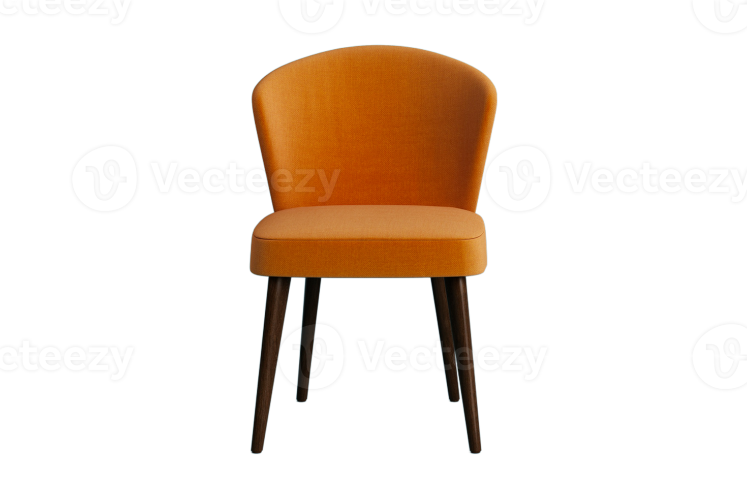 Ocher chair isolated on a transparent background png