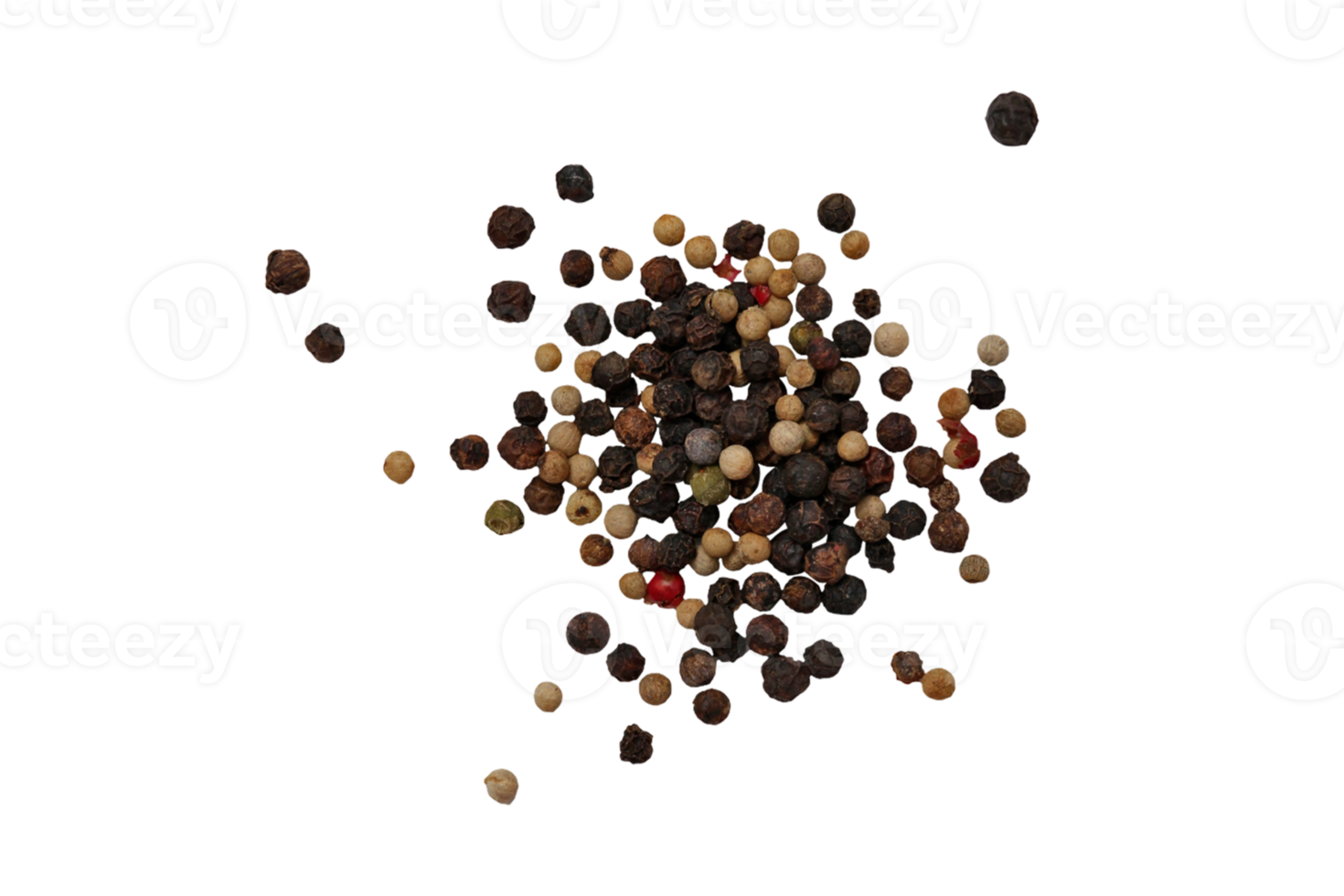 Black pepper isolated on a transparent background png