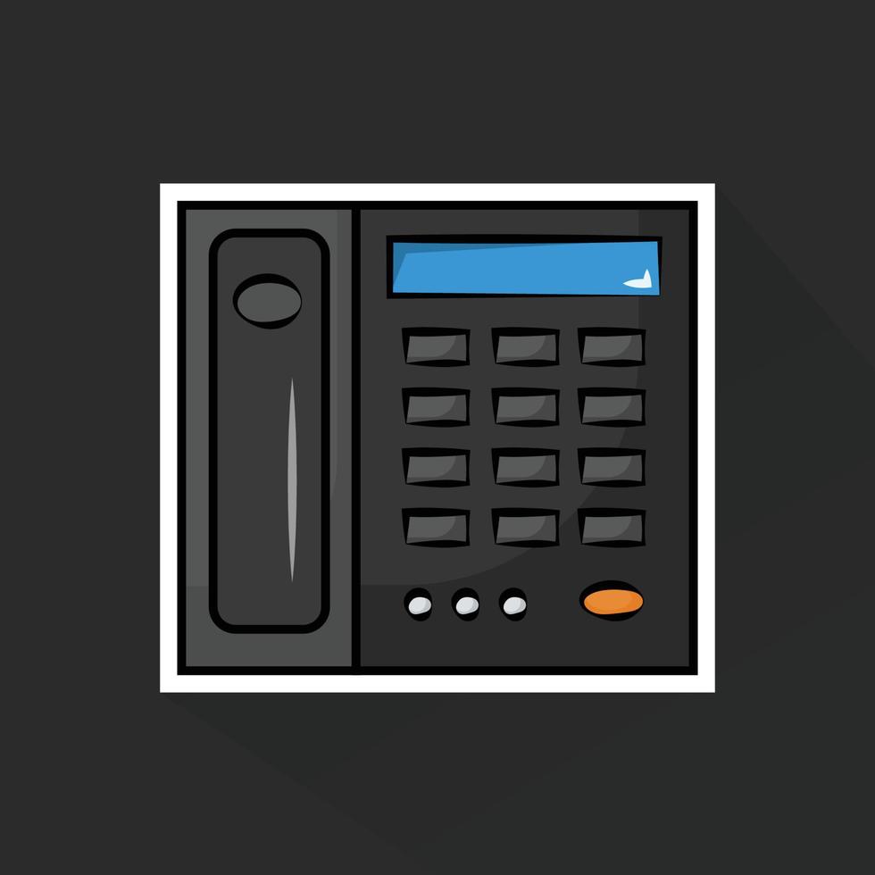 Illustration of Telephone in Flat Design vector