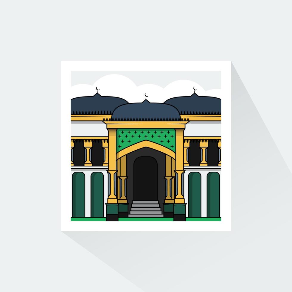 Illustration of Maimun Castle in Flat Design vector