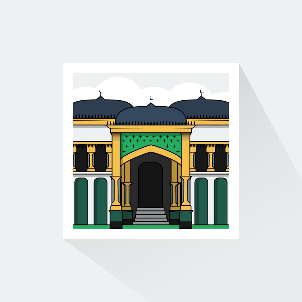 Illustration of Maimun Castle in Flat Design vector