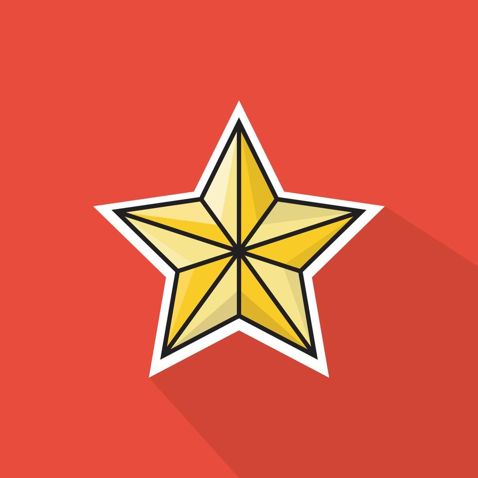 Illustration of Christmas Star in Flat Design vector