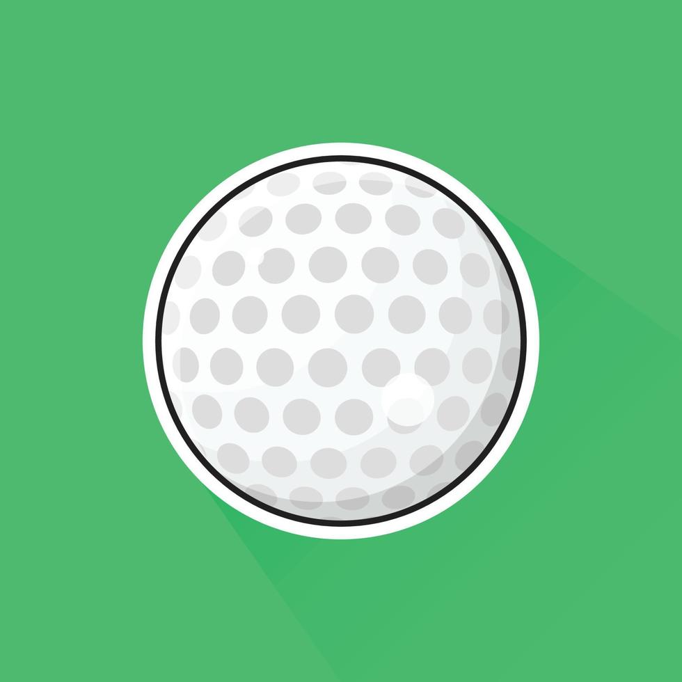 ilustración de golf pelota en plano diseño vector