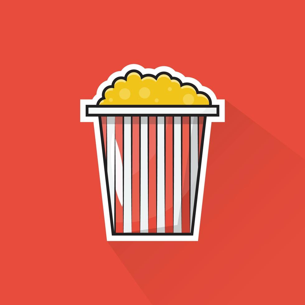 Illustration of Popcorn in Flat Design vector