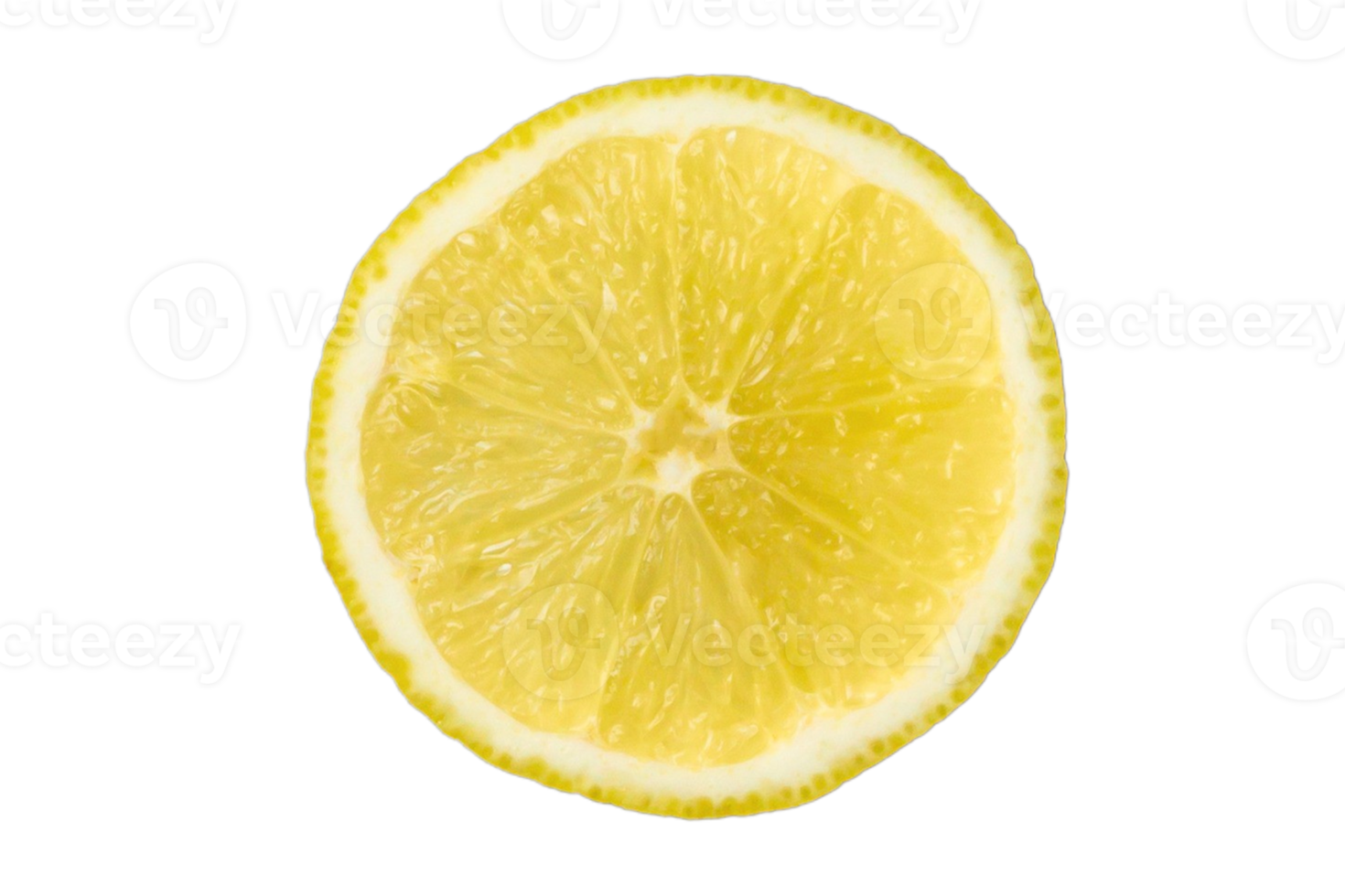 Jaune tranche citron isolé sur une transparent Contexte png