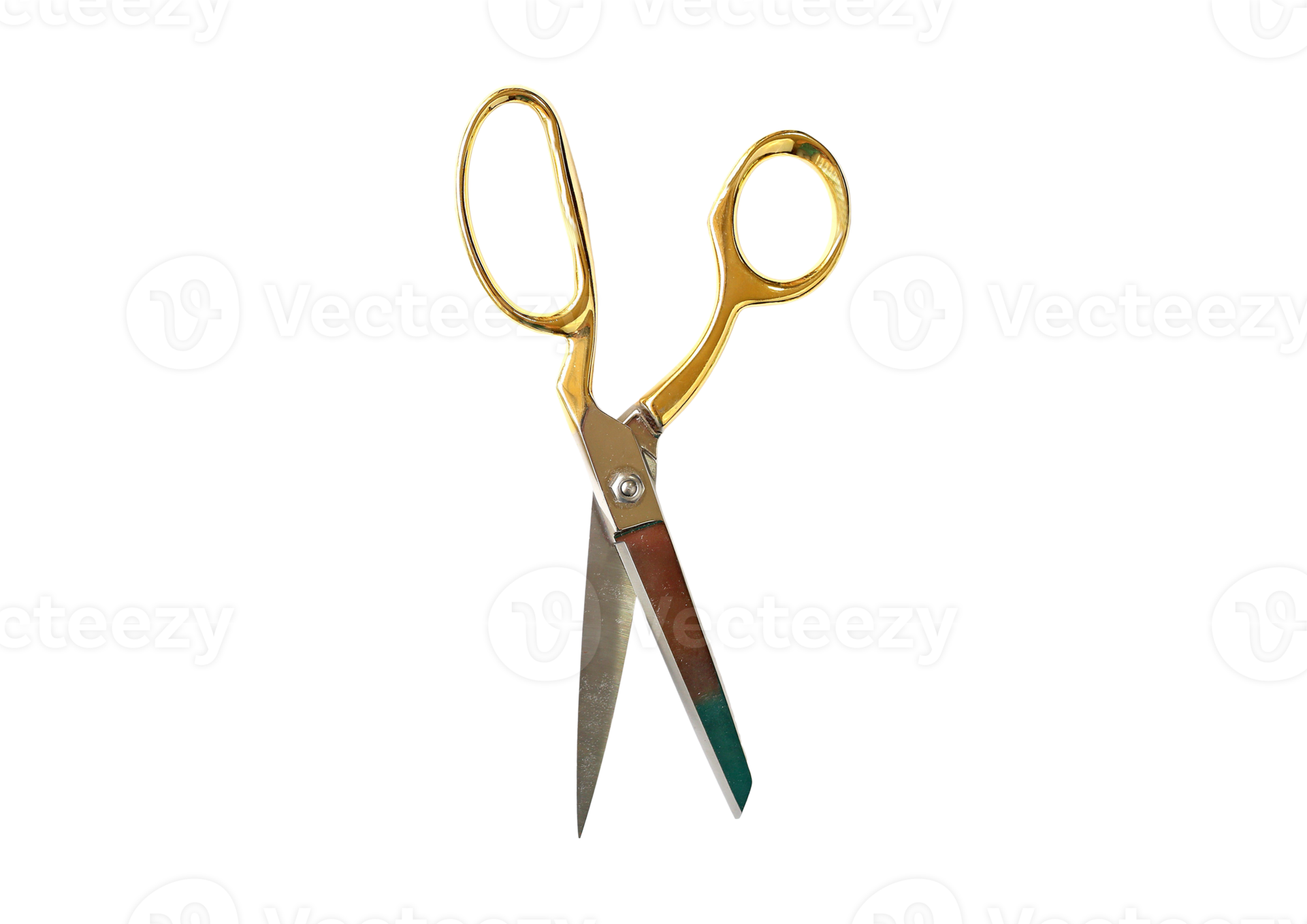 Golden scissor isolated on a transparent background 21938954 PNG