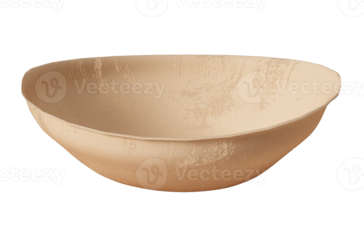 Beige bowl isolated on a transparent background png