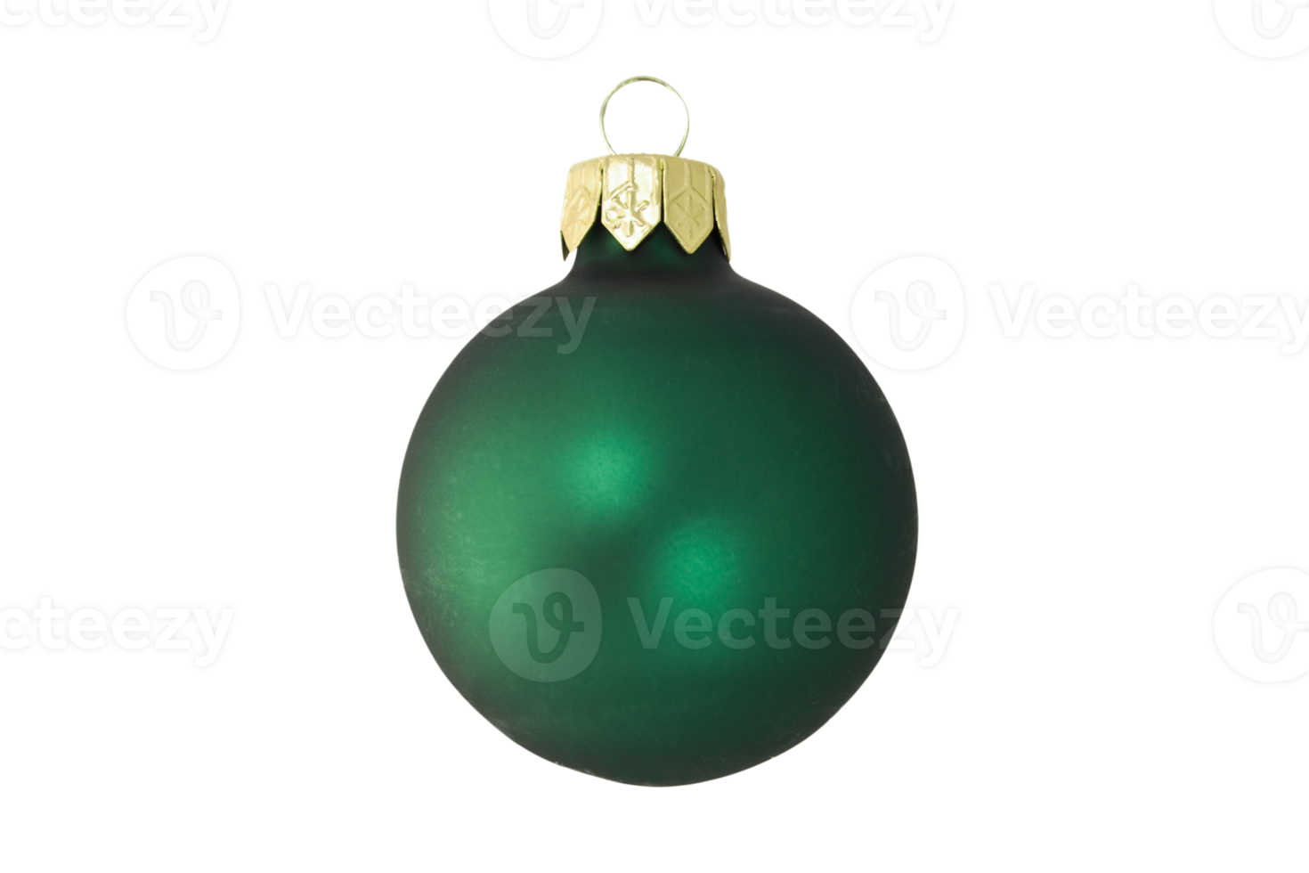 Green christmas ball isolated on a transparent background png